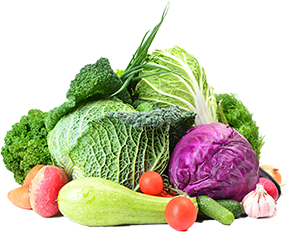 Fresh assorted vegetables including cabbage, zucchini, broccoli, tomato, garlic, and red cabbage export by fruits and vegetables exporter from India